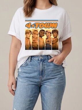 4★Town Graphic Tee for White